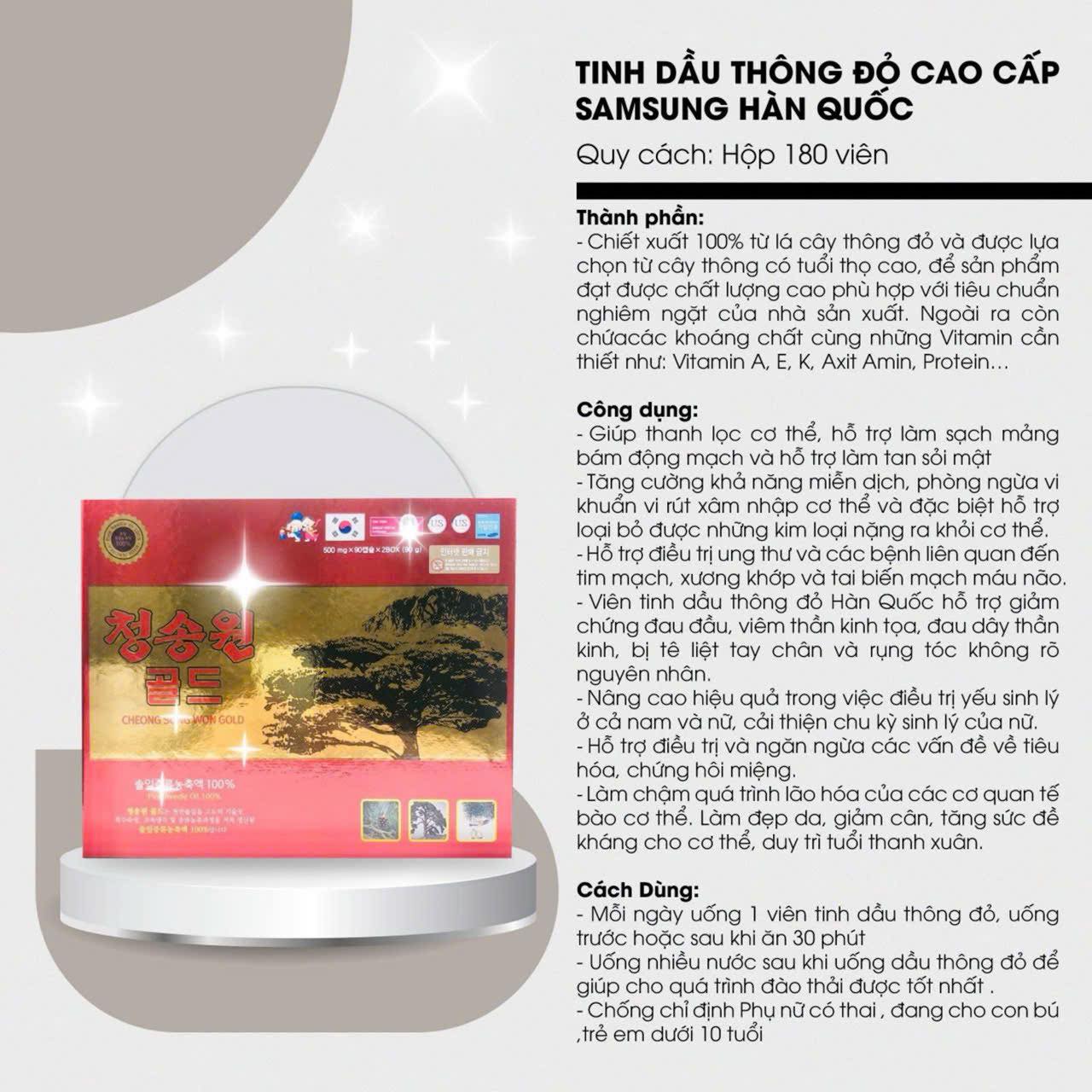 Tinh Dầu Thông Đỏ Chính Phủ Cheong Song Won Gold Bio Pharm