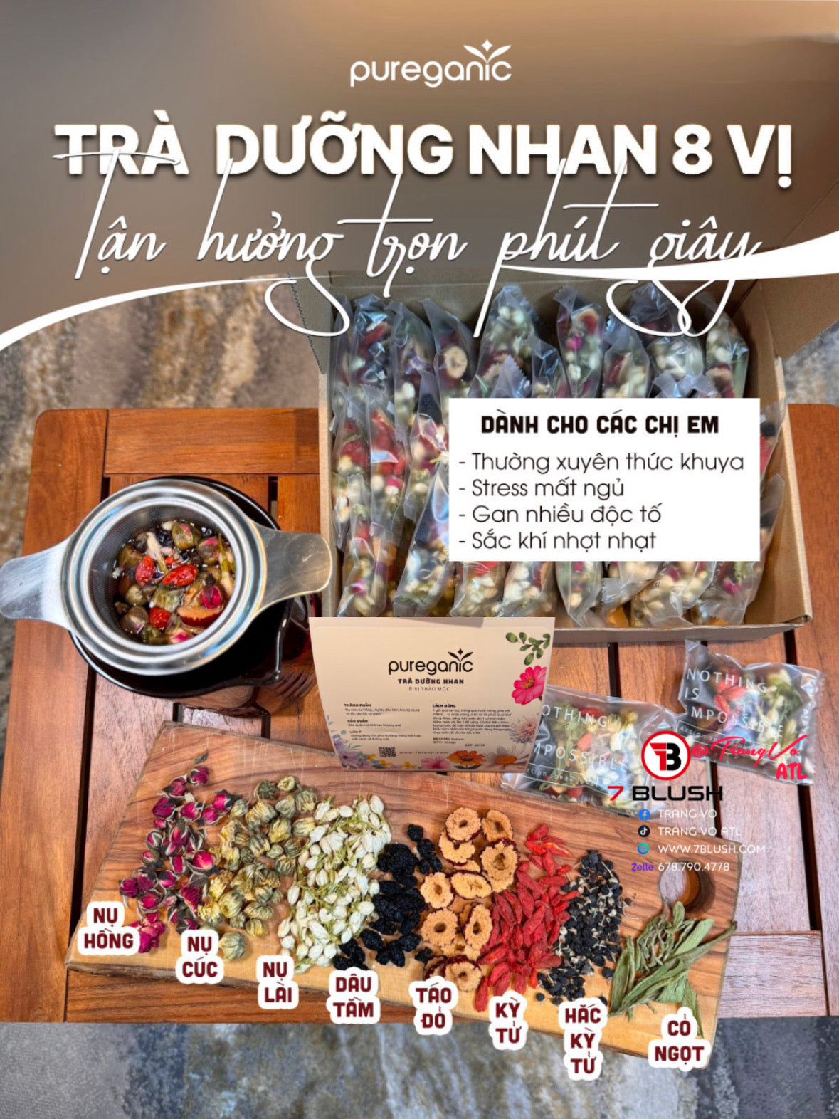 Mua 3 set trà hoa tặng 1 bình
