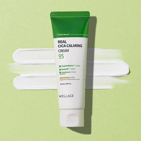 WELLAGE Real Cica Calming Cream 95 - Kem Phục Hồi Dưỡng Ẩm