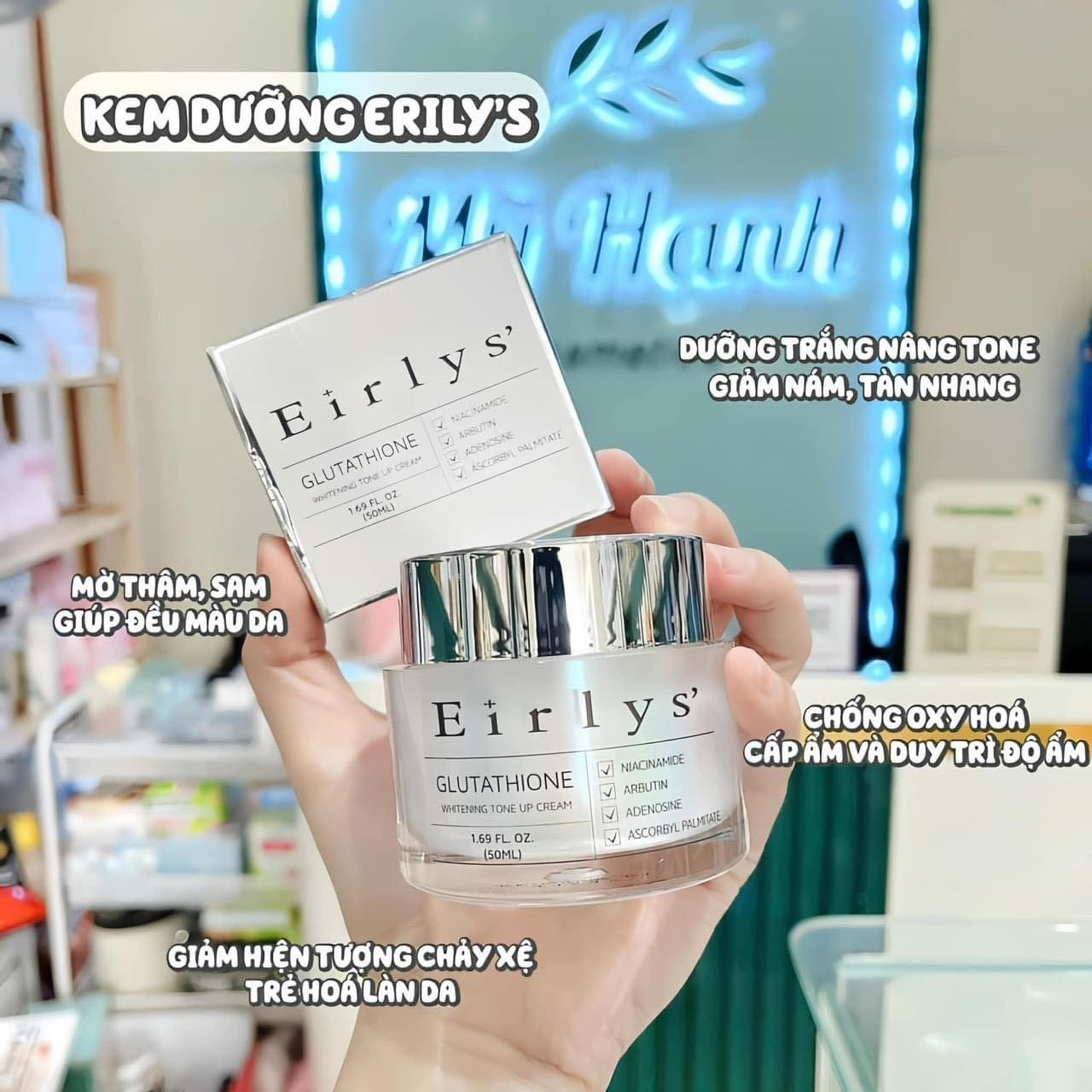 EIRLYS Gluthathione Whitening Tone Up Cream - Kem Ngày Nâng Tone