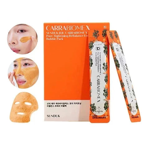 CARRABIOMEX Sunduk Jeju Fresh Bubble Pack - Mặt nạ sủi cà rốt