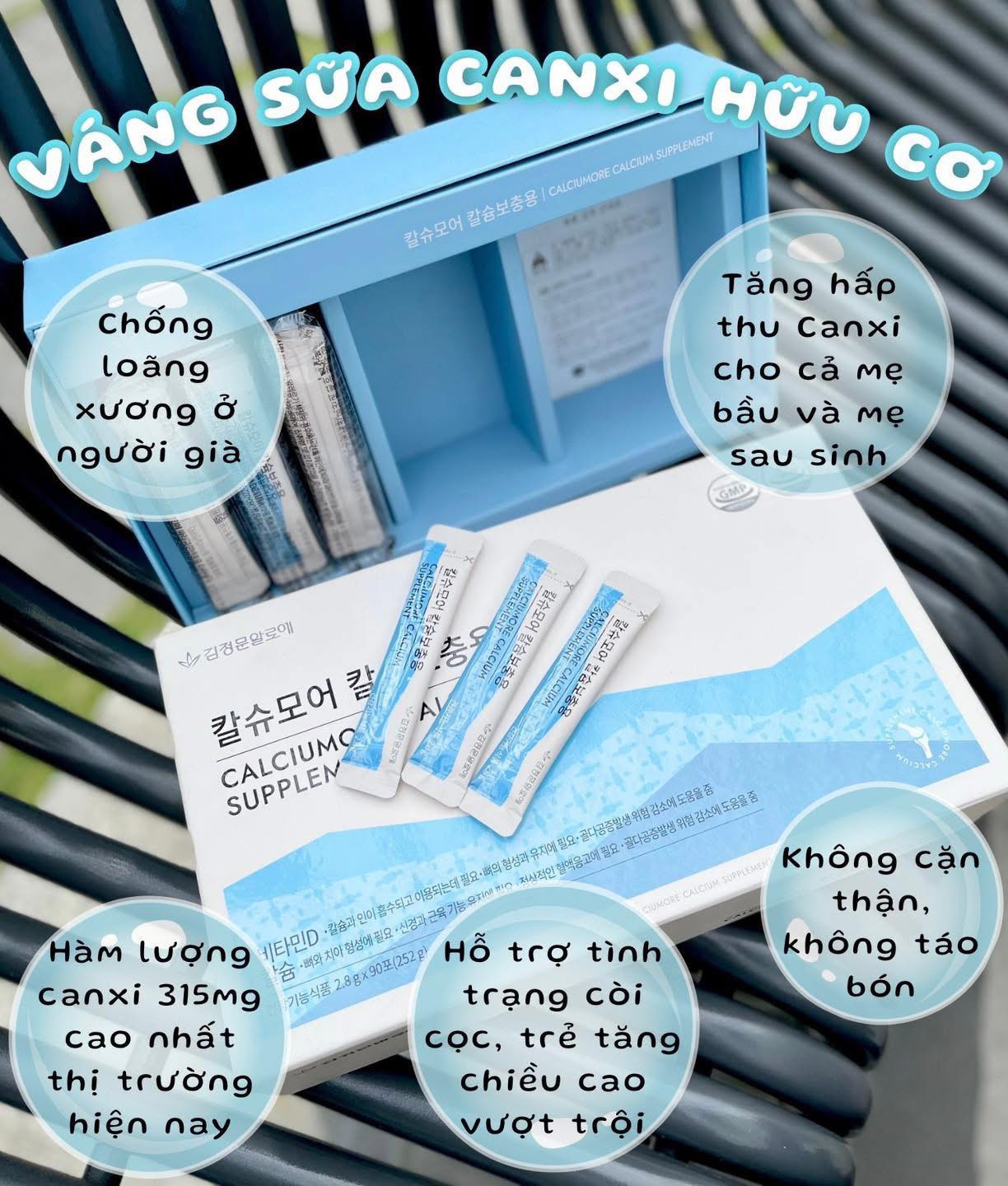 Calciumore Cacium Supplement Canxi Váng Sữa Hữu Cơ