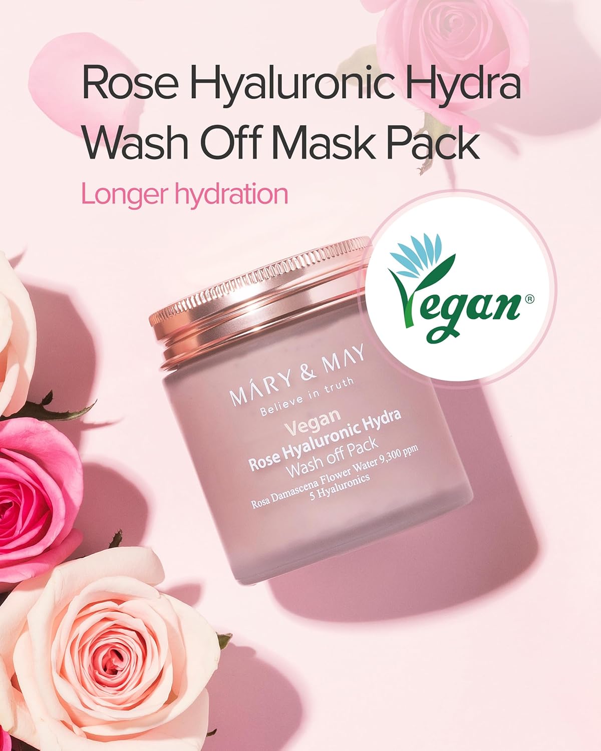MARY & MAY Rose Hyaluronic Hydra Wash Off Pack
