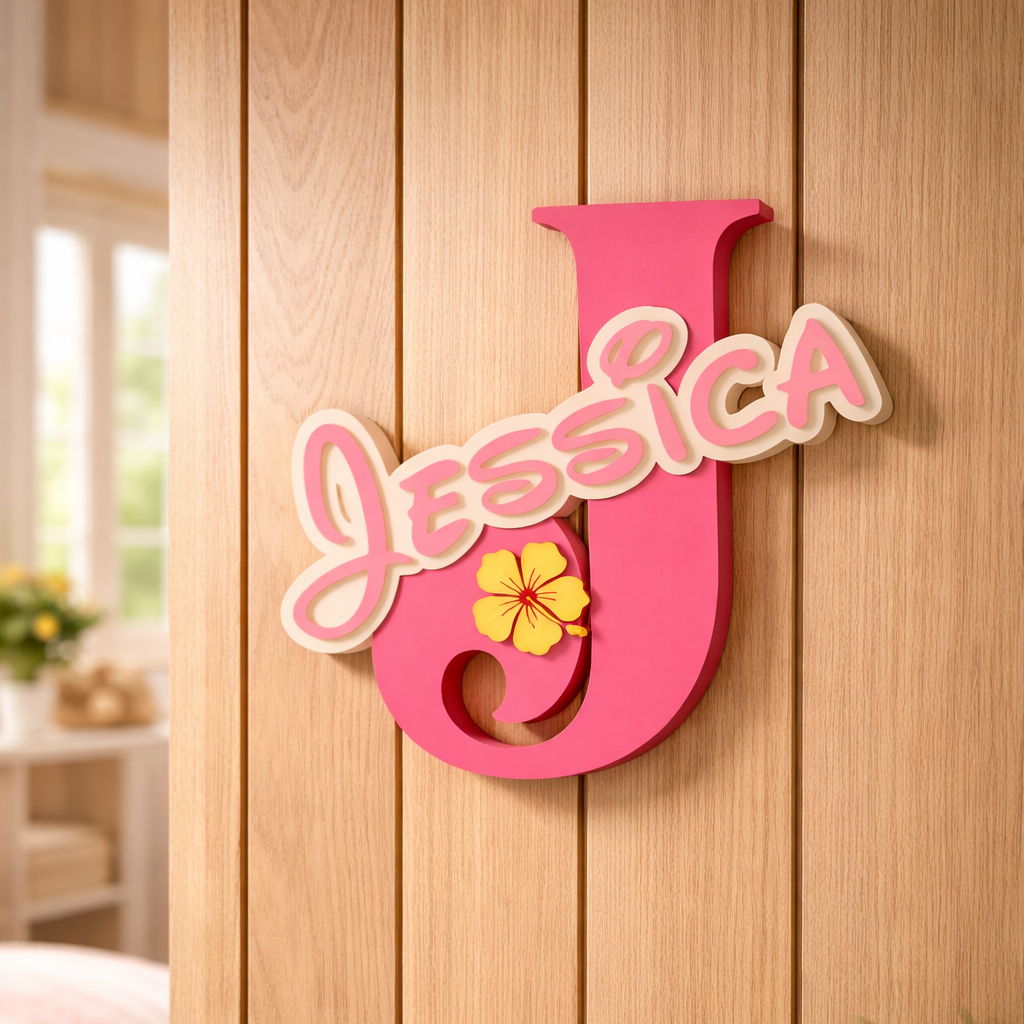 Custom Kid Name Door Sign GLOW IN THE DARK