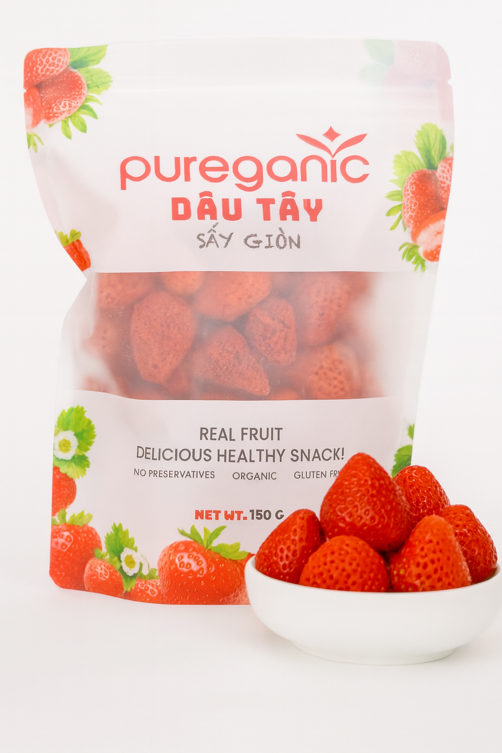 Dâu Tây Sấy Giòn 150g