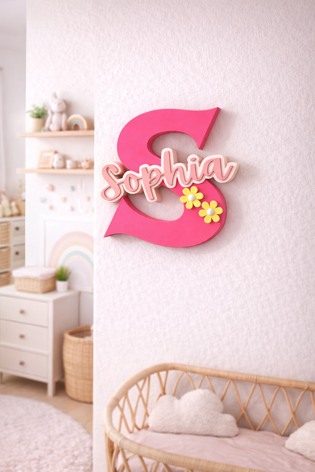 Custom Kid Name Door Sign GLOW IN THE DARK