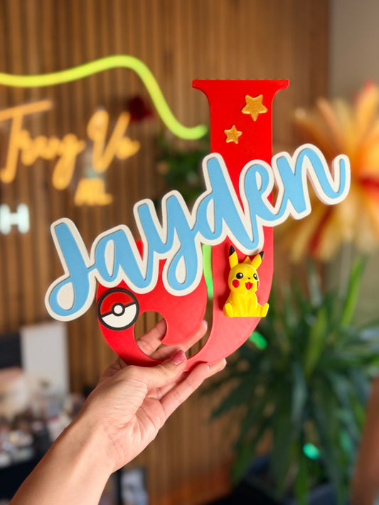 Name with Pickachu theme