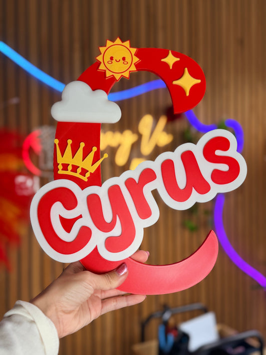 Name with Crown Sun theme