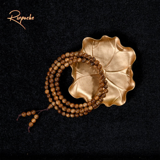 MUA 1 TẶNG 1: Vòng Trầm Hương Indo 108 Hạt 6 mm Tone Nâu Vàng