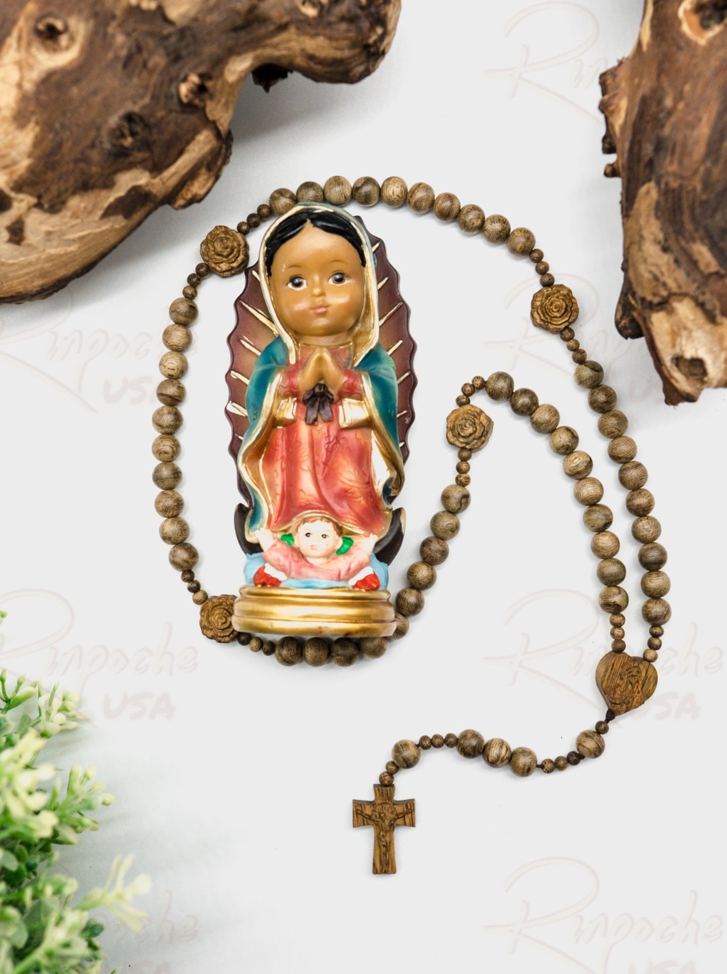 Chuỗi Mân Côi Trầm Hương Campuchia Mix Hoa Hồng Đức Mẹ