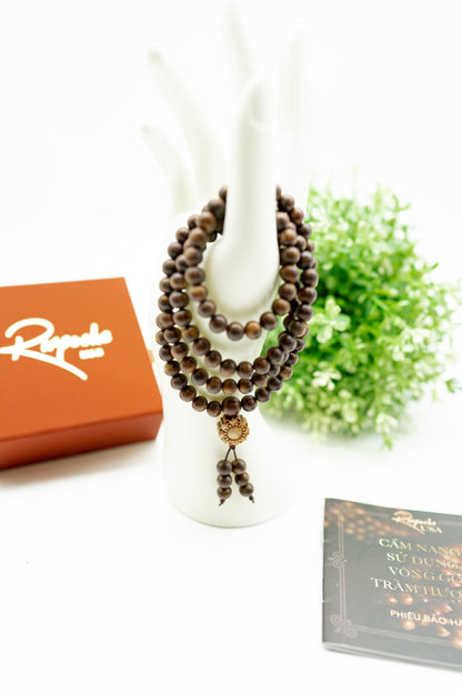 Vòng Trầm Hương Indonesia Charm Hoa Sen