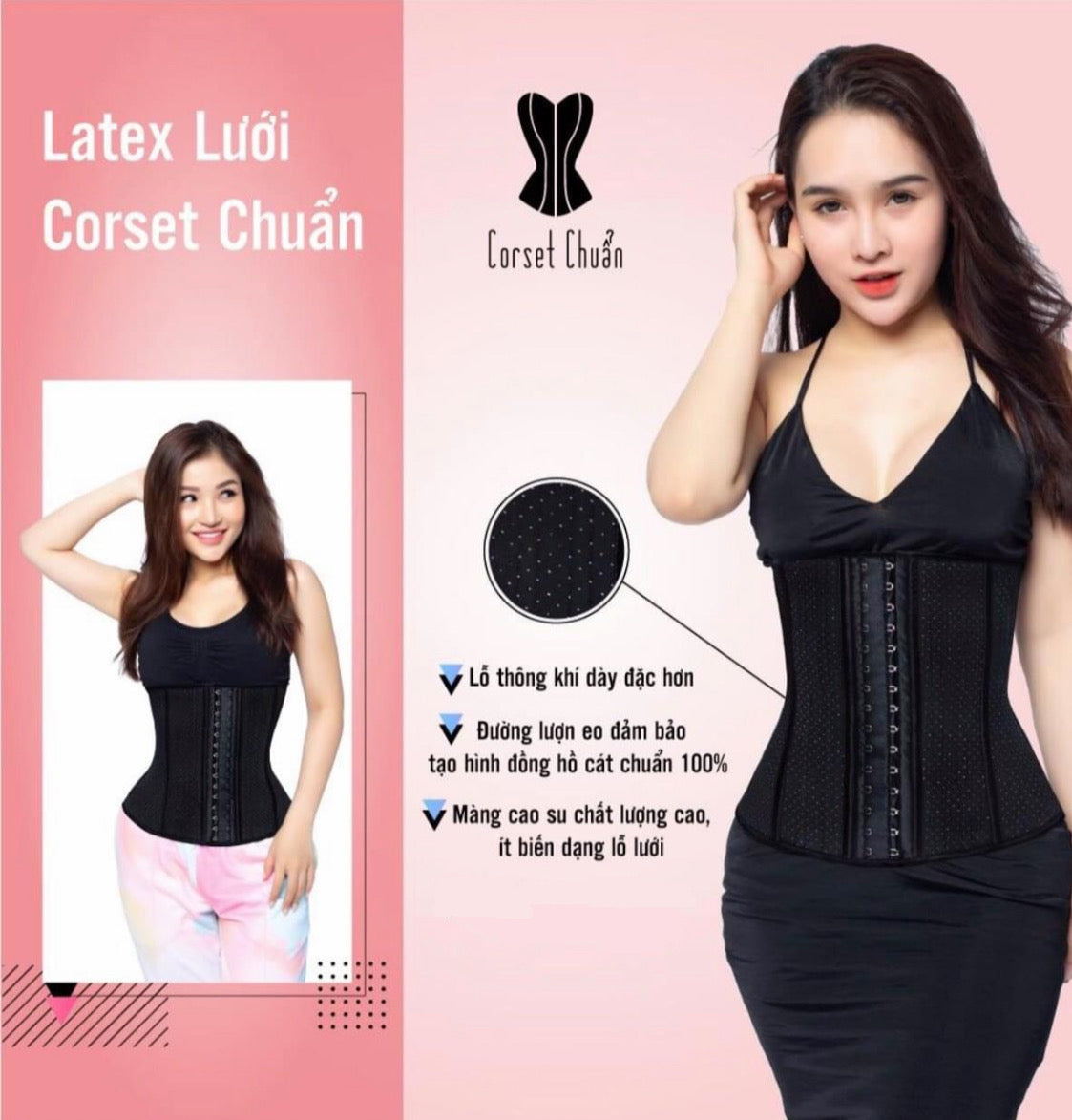 Đai nịt bụng Latex corset Hy Lạp