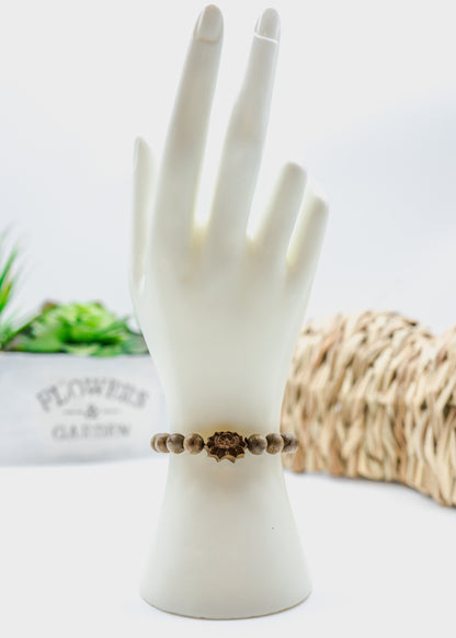 Vòng Trầm Hương Campuchia Charm Hoa Sen