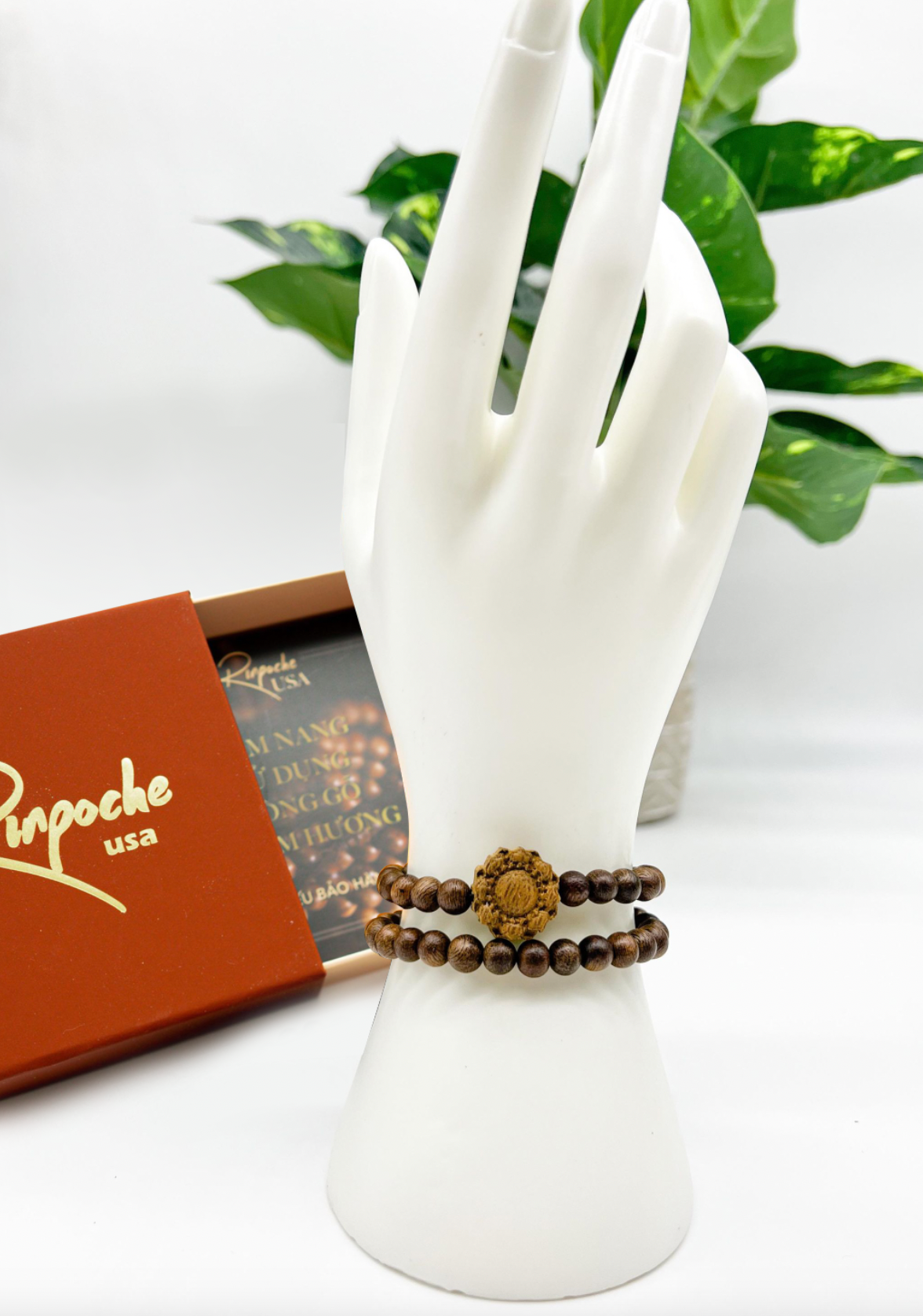 Vòng Trầm Hương Indonesia Charm Hoa Sen